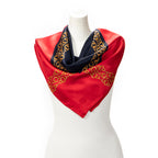 Bufanda Bufanda Roja 100% Seda Jacquard