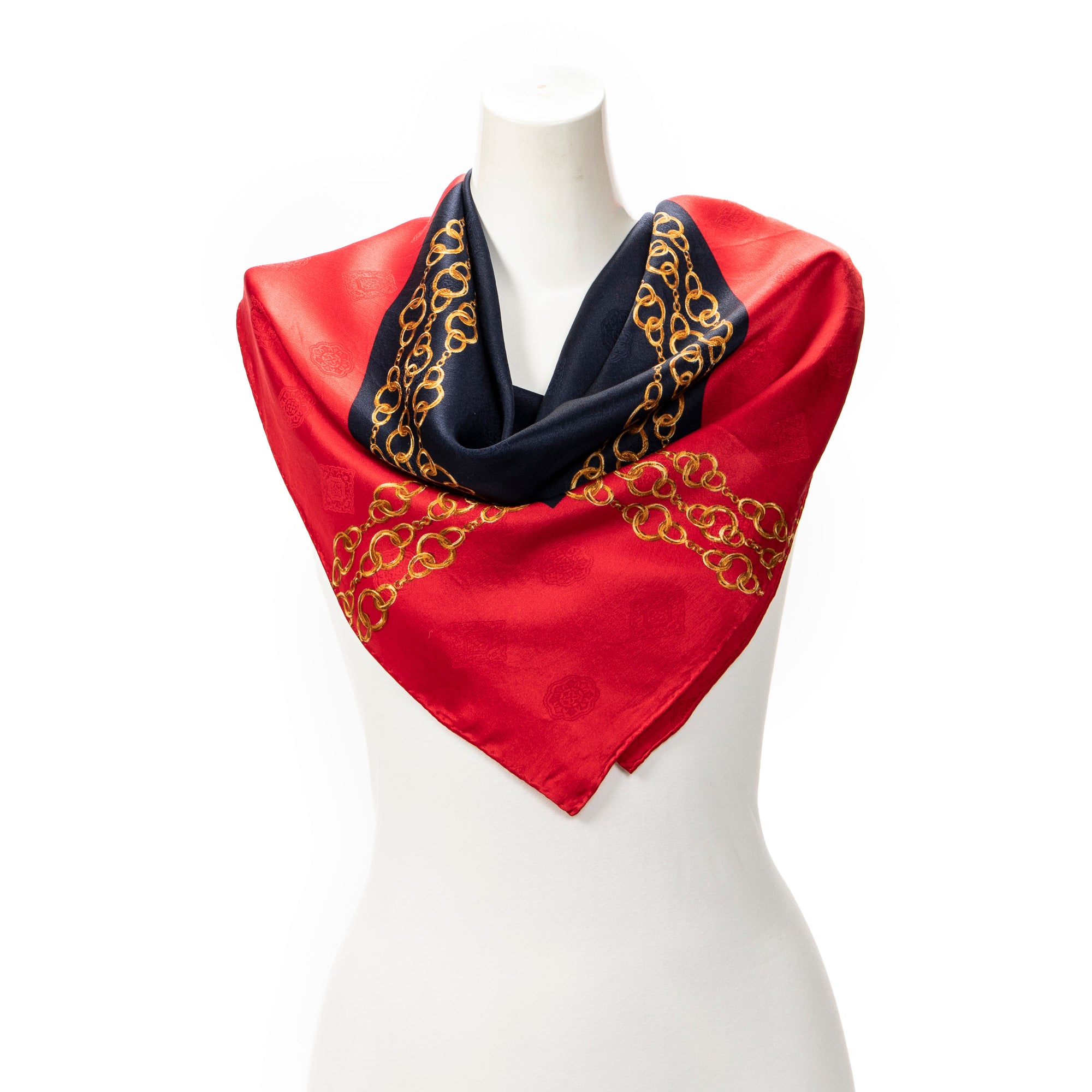 Bufanda Bufanda Roja 100% Seda Jacquard