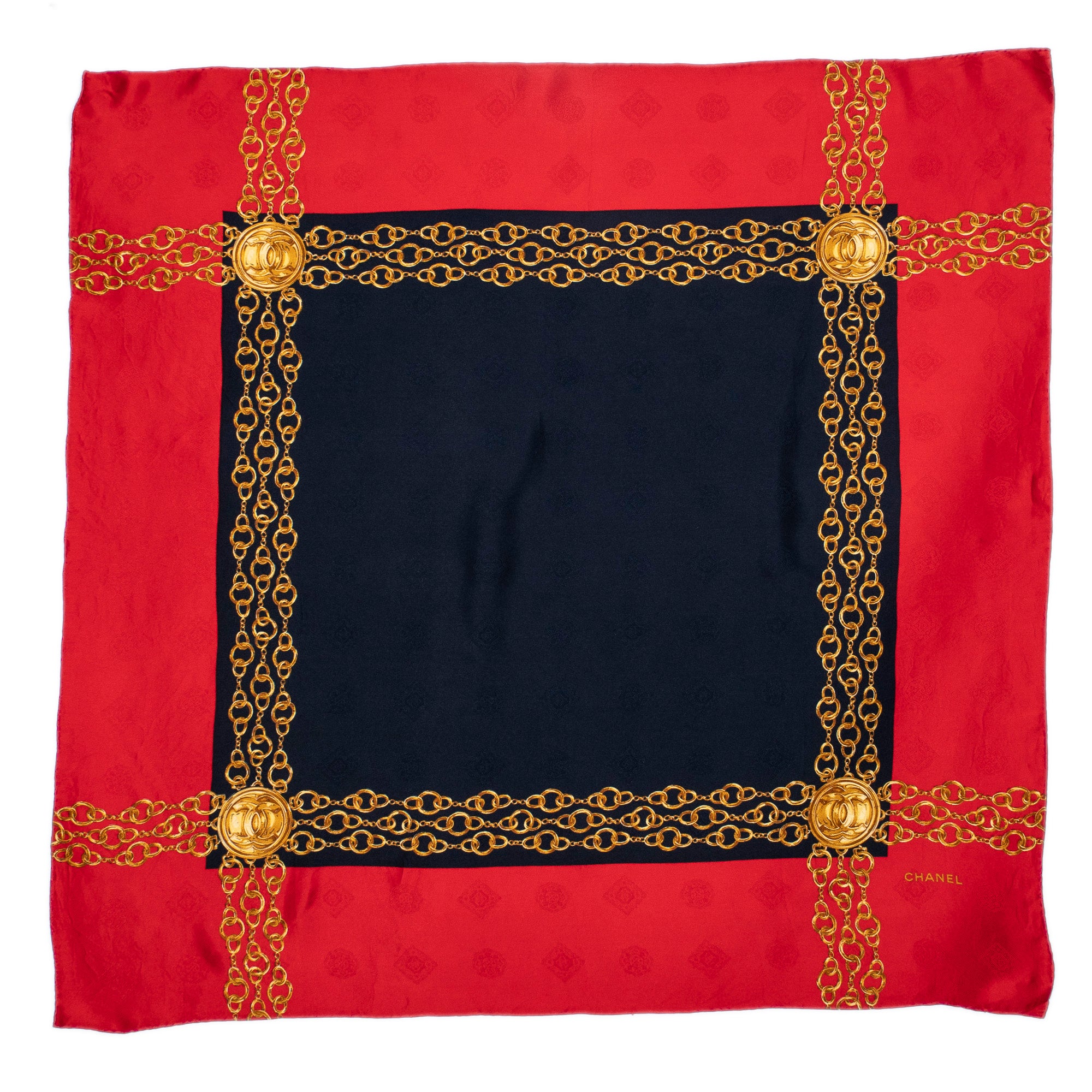 Bufanda Bufanda Roja 100% Seda Jacquard
