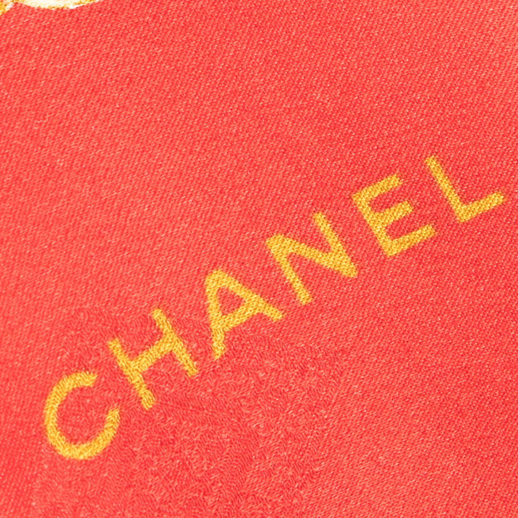 Bufanda Bufanda Roja 100% Seda Jacquard
