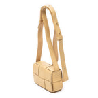 Shoulder Bag Mini Cassette Crossbody Beige Maxi Intrecciato Leather