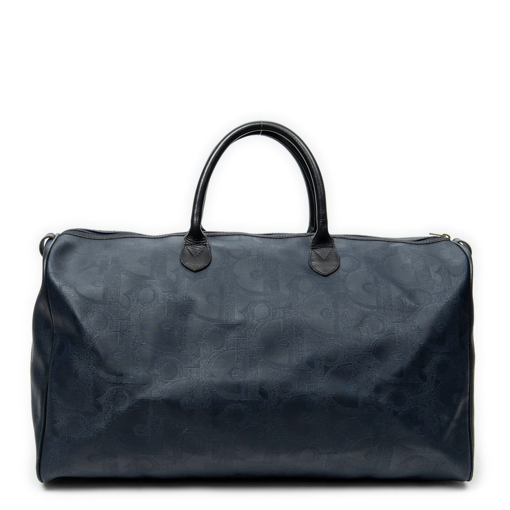 Sac de Voyage Grand Vintage Travel Boston Marine Maxi Diorissimo Toile Enduite
