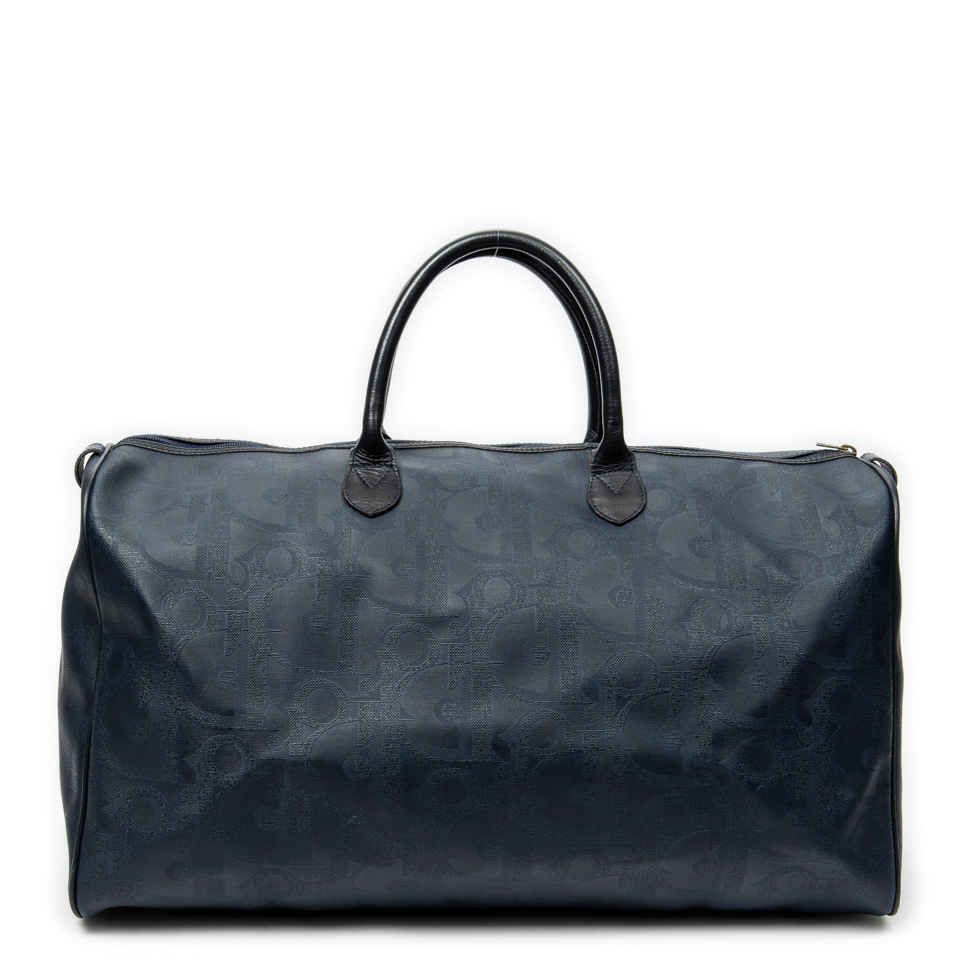 Travel Bag Large Vintage Travel Boston Navy Maxi Diorissimo Coated Canvas