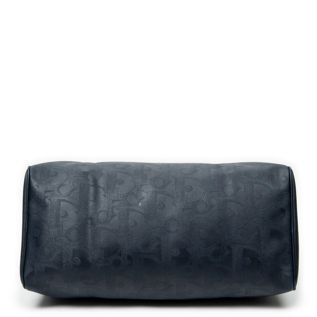 Sac de Voyage Grand Vintage Travel Boston Marine Maxi Diorissimo Toile Enduite