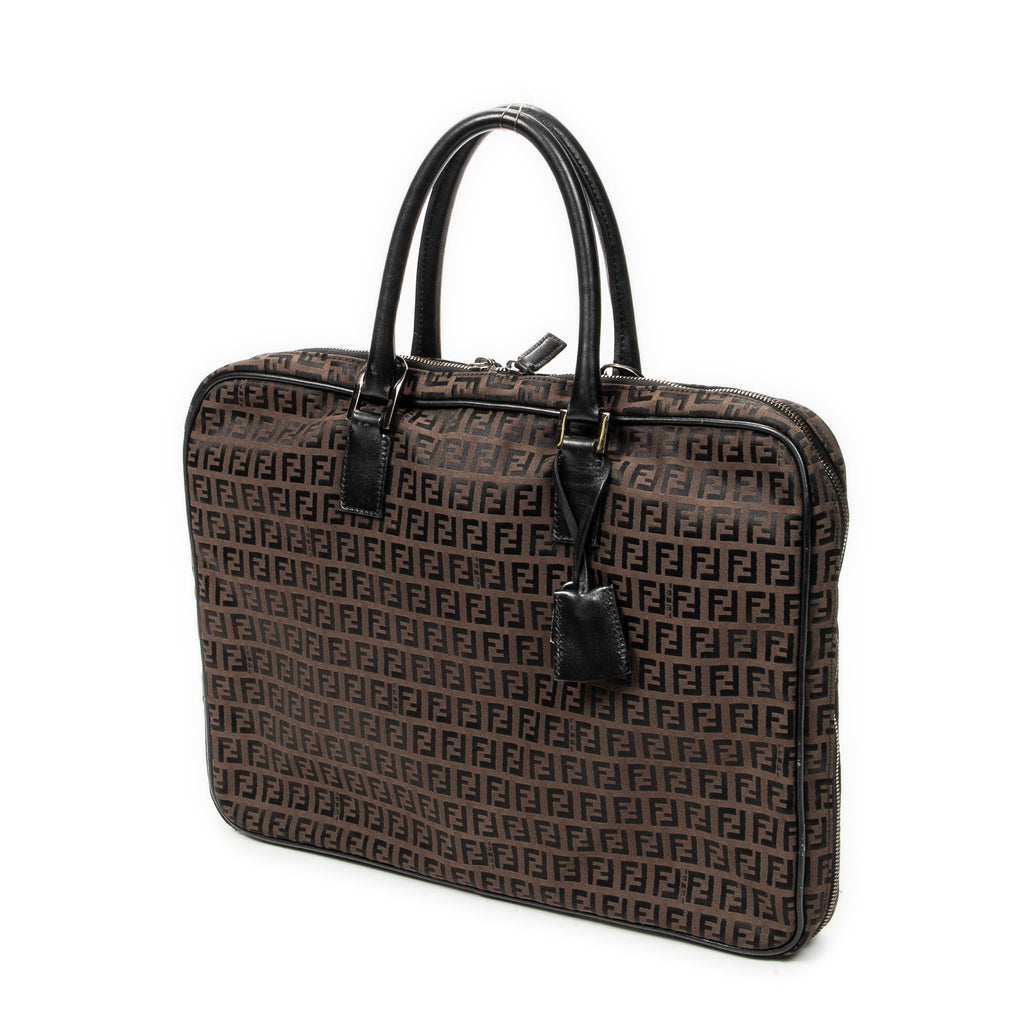 Handbag Vintage Briefcase Dark Brown Zucchino Canvas