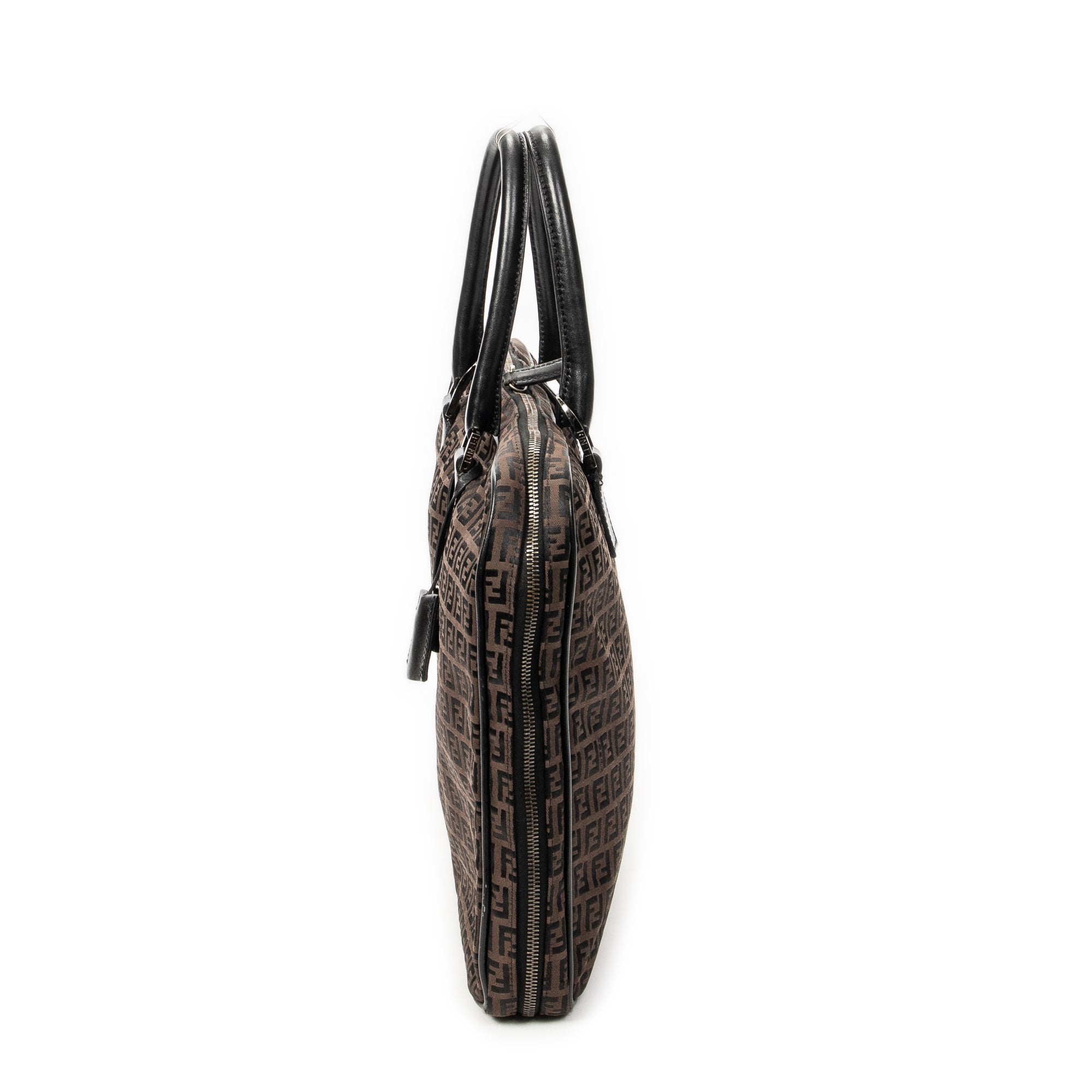 Handbag Vintage Briefcase Dark Brown Zucchino Canvas