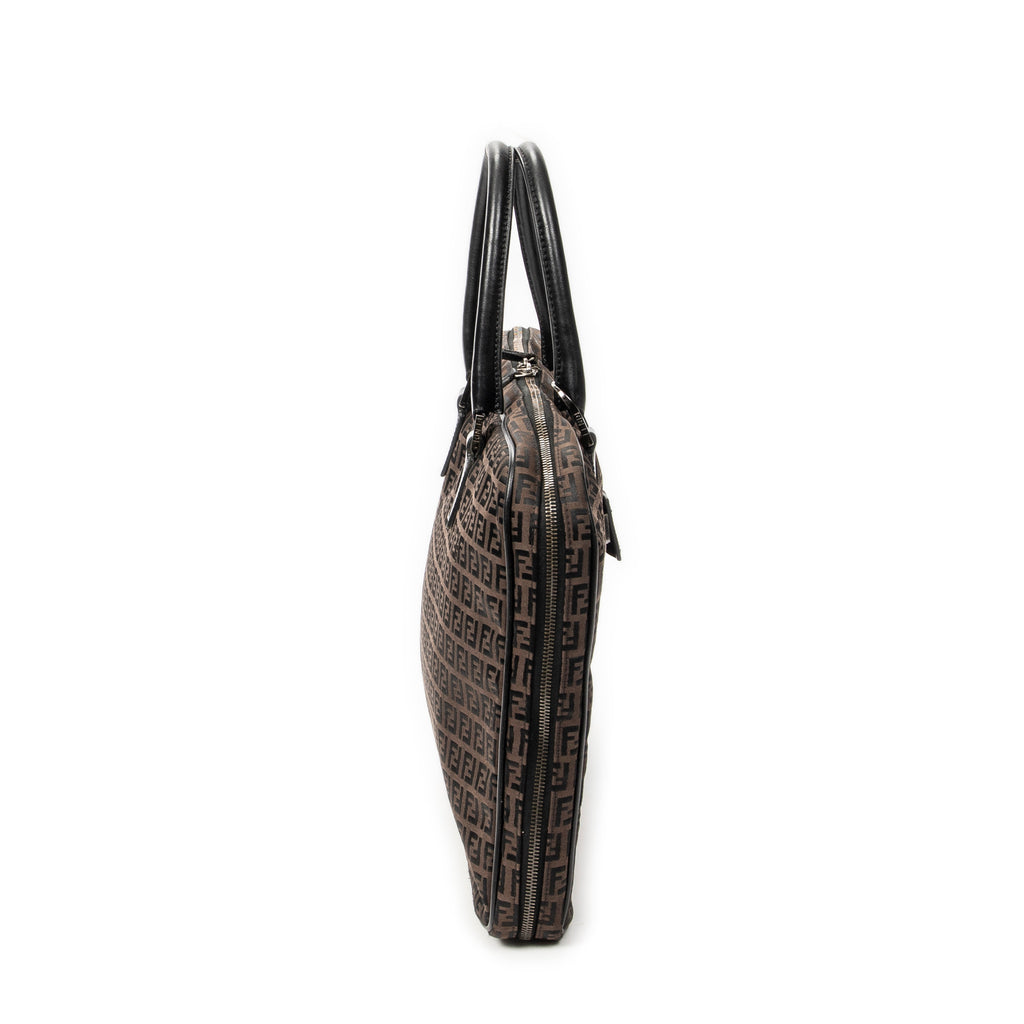 Handbag Vintage Briefcase Dark Brown Zucchino Canvas