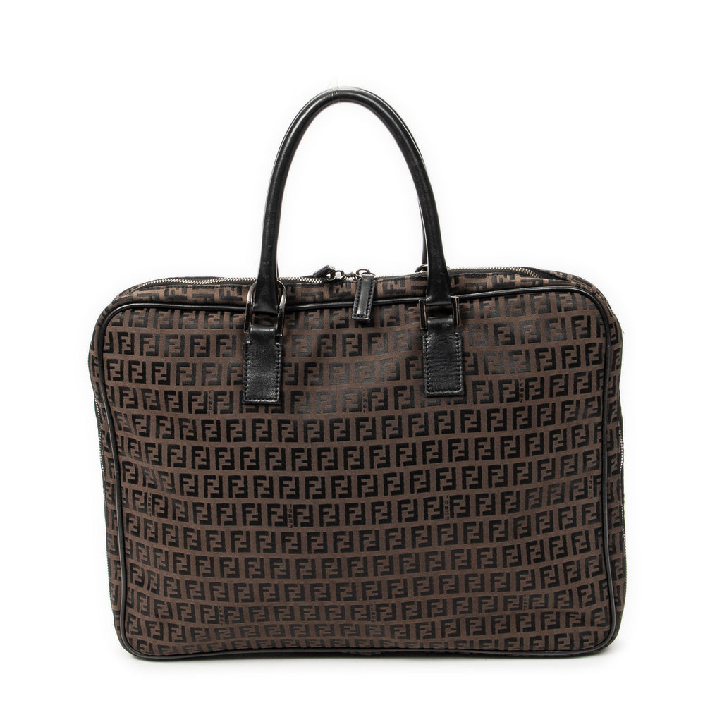 Handbag Vintage Briefcase Dark Brown Zucchino Canvas