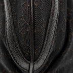 Shoulder Bag Small D-Ring Messenger Dark Brown Monogrammed Denim Canvas