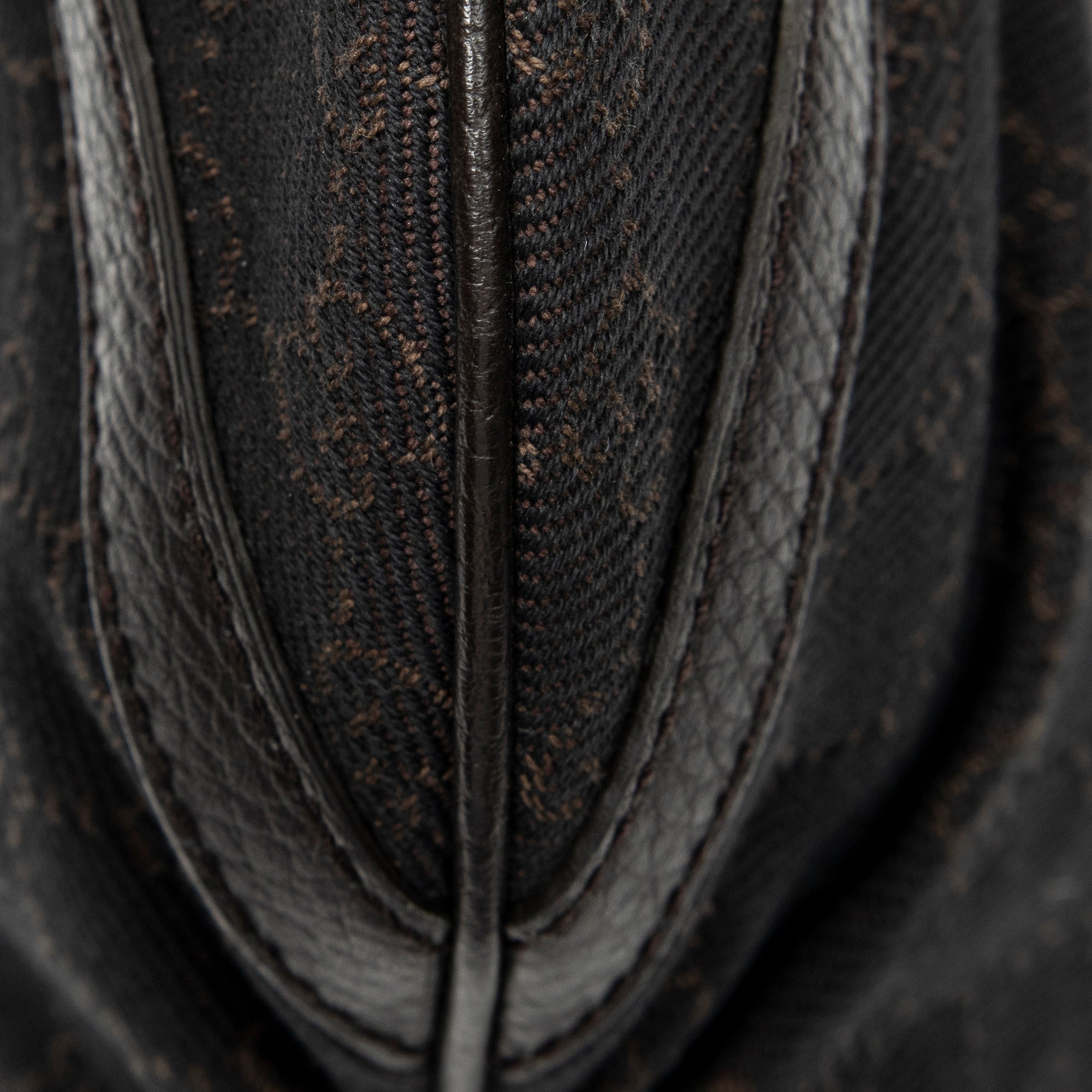 Shoulder Bag Small D-Ring Messenger Dark Brown Monogrammed Denim Canvas