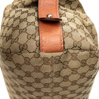 Shoulder Bag Large Bamboo Bar Boston Orange Monogrammed Canvas