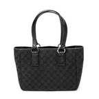 Shoulder Bag Small Shoulder Tote Black Monogrammed Canvas