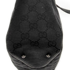 Shoulder Bag Small Shoulder Tote Black Monogrammed Canvas