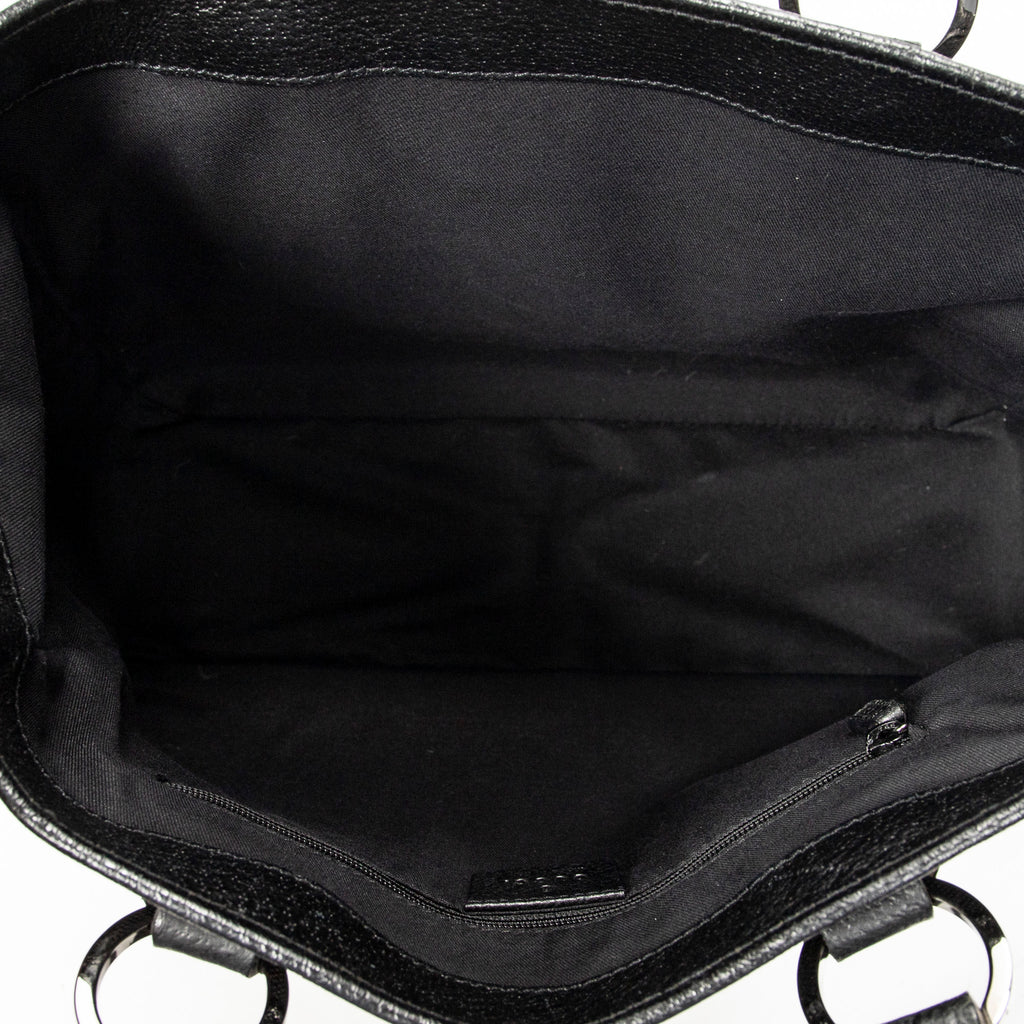 Shoulder Bag Small Shoulder Tote Black Monogrammed Canvas