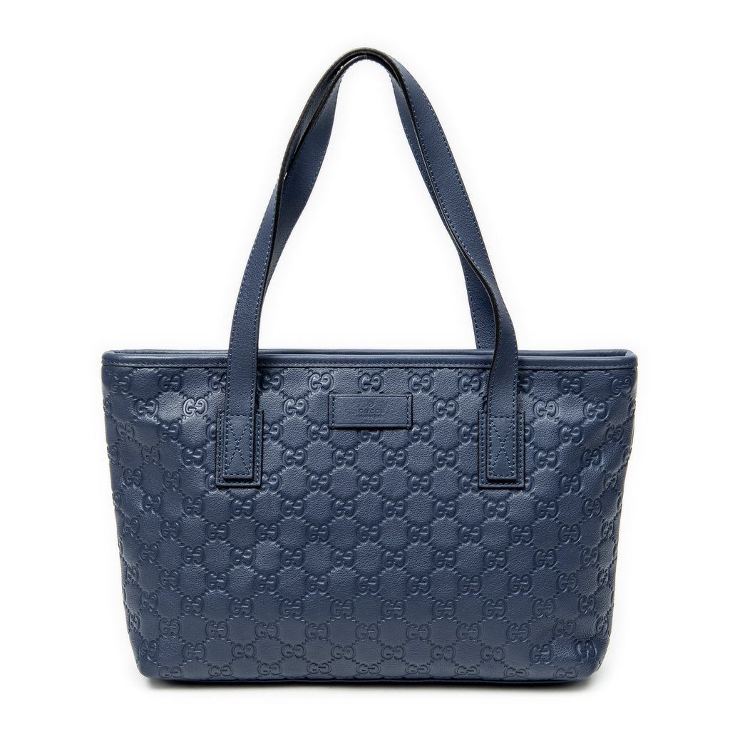 Shoulder Bag Small Joy Tote Blue Guccissima Leather