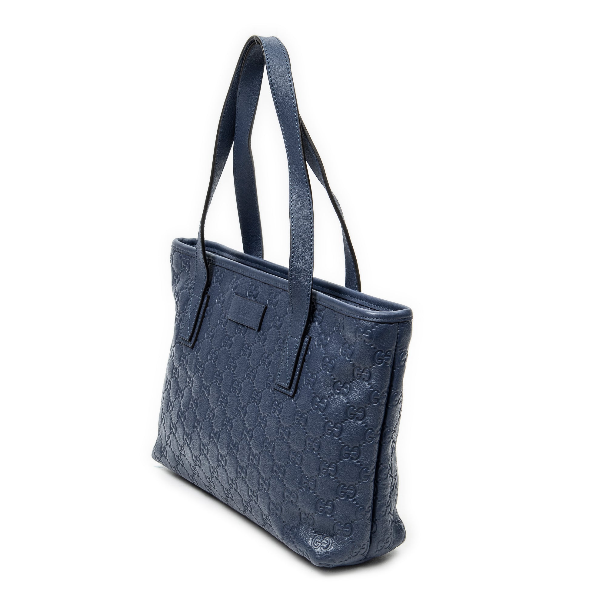 Shoulder Bag Small Joy Tote Blue Guccissima Leather