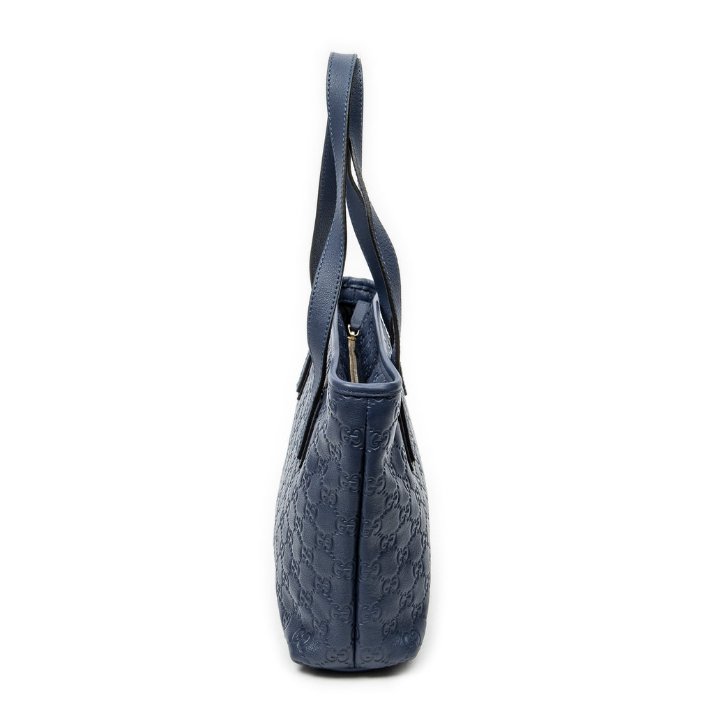 Shoulder Bag Small Joy Tote Blue Guccissima Leather