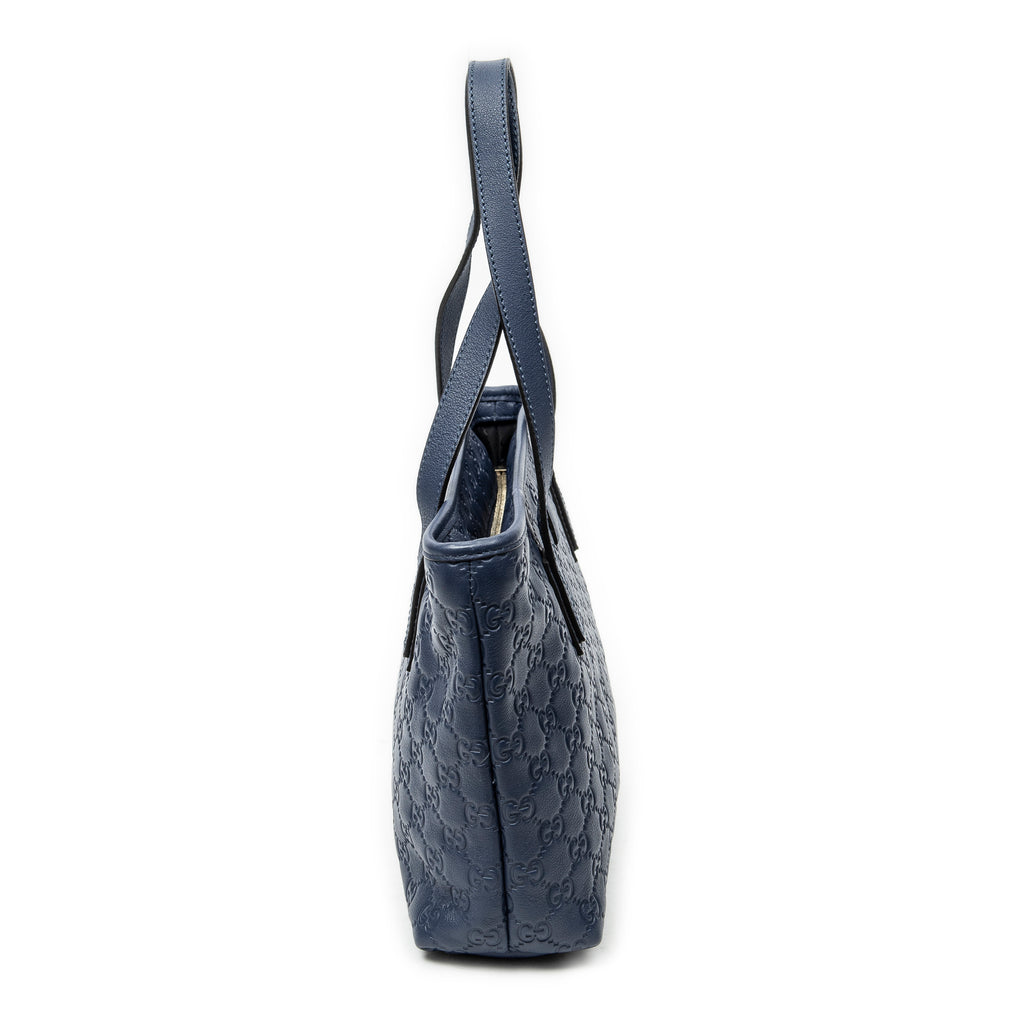 Shoulder Bag Small Joy Tote Blue Guccissima Leather