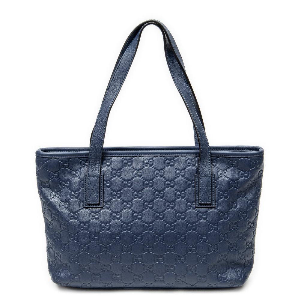 Shoulder Bag Small Joy Tote Blue Guccissima Leather