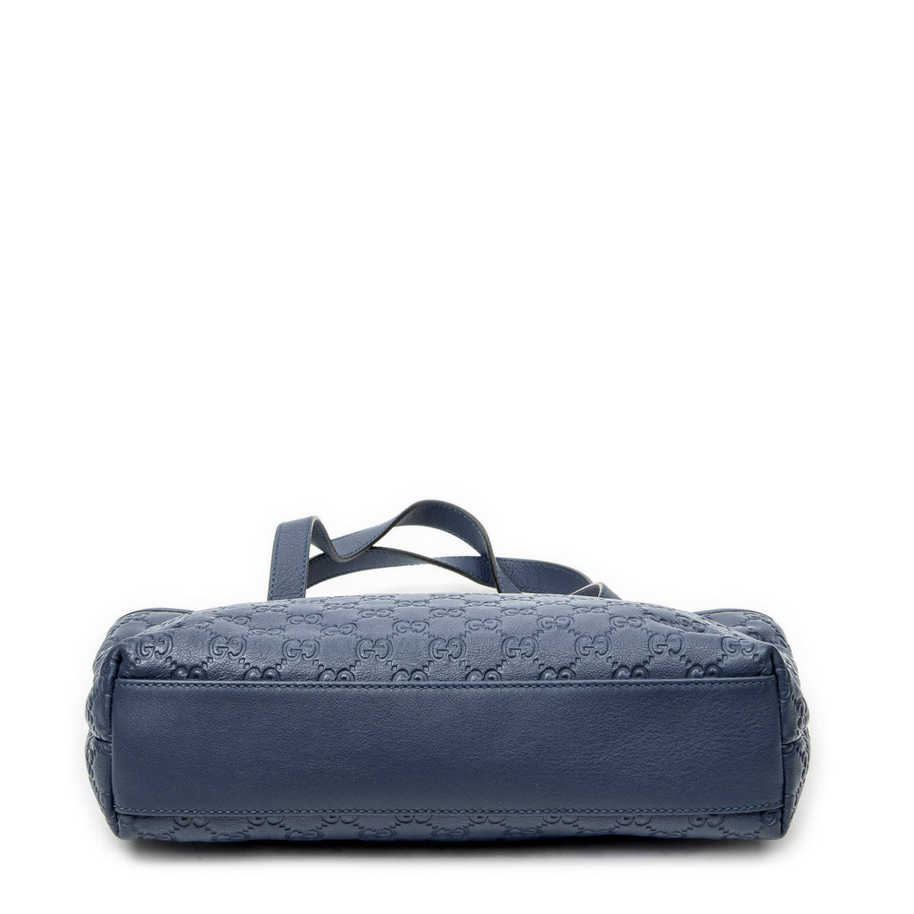 Shoulder Bag Small Joy Tote Blue Guccissima Leather