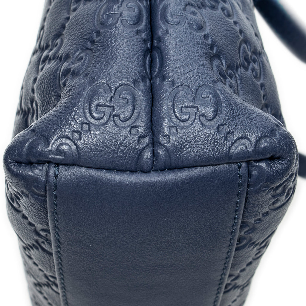 Shoulder Bag Small Joy Tote Blue Guccissima Leather