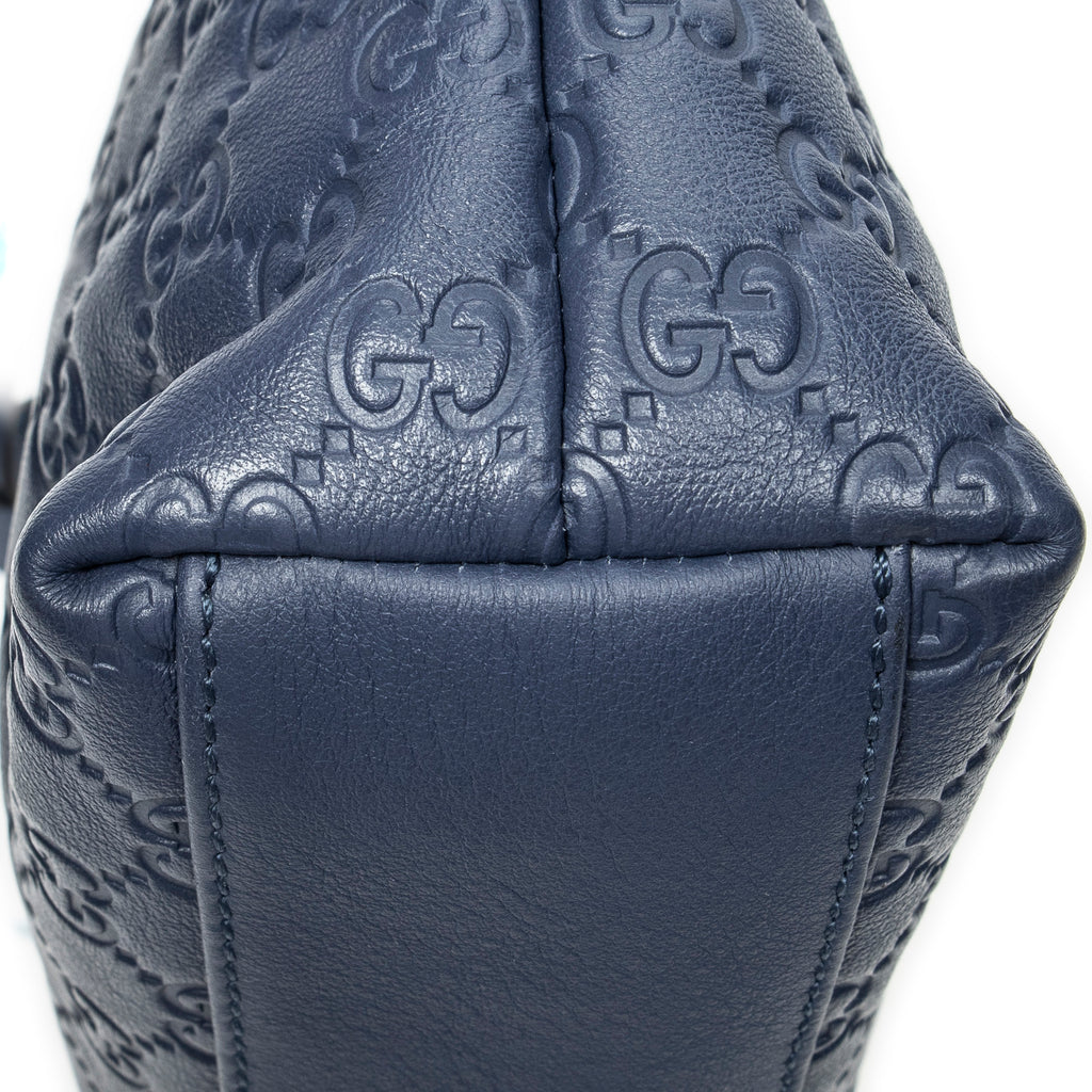 Shoulder Bag Small Joy Tote Blue Guccissima Leather