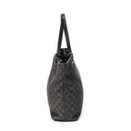 Shoulder Bag Tall Tote Black Monogrammed Denim Canvas