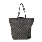 Shoulder Bag Tall Tote Black Monogrammed Denim Canvas