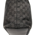 Bolso de hombro/Bolso grande de lona vaquera negra con monograma