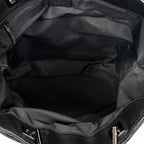 Shoulder Bag Tall Tote Black Monogrammed Denim Canvas