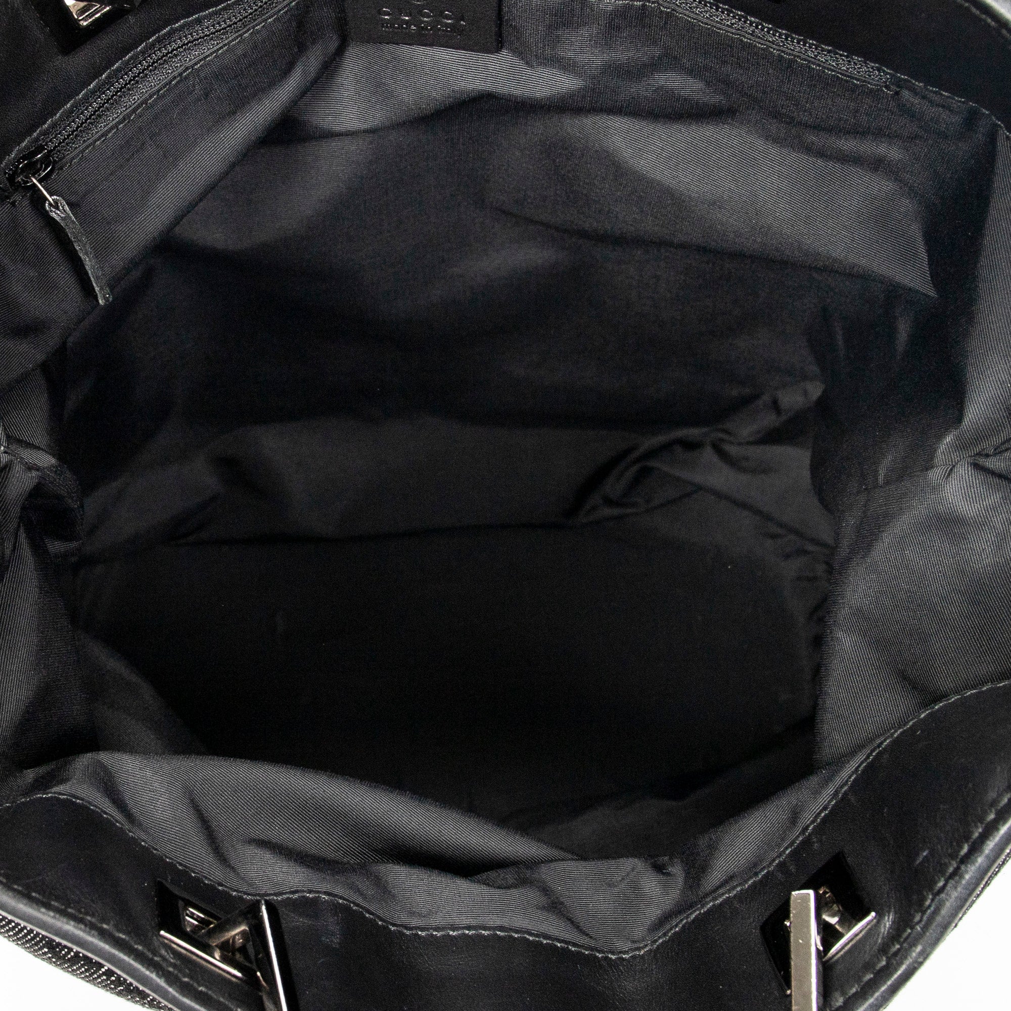 Shoulder Bag Tall Tote Black Monogrammed Denim Canvas