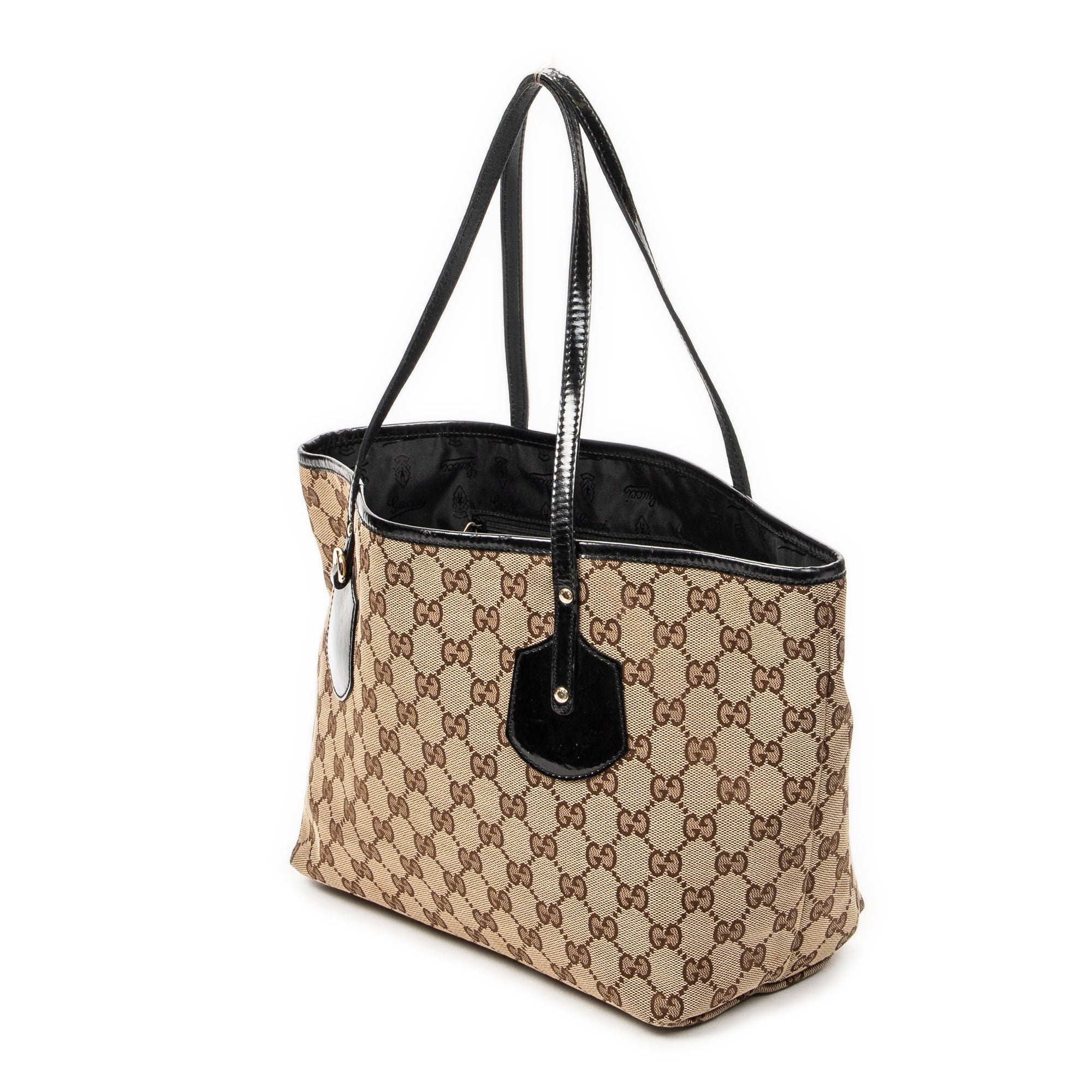 Shoulder Bag Jolie Tote Black Monogrammed Canvas