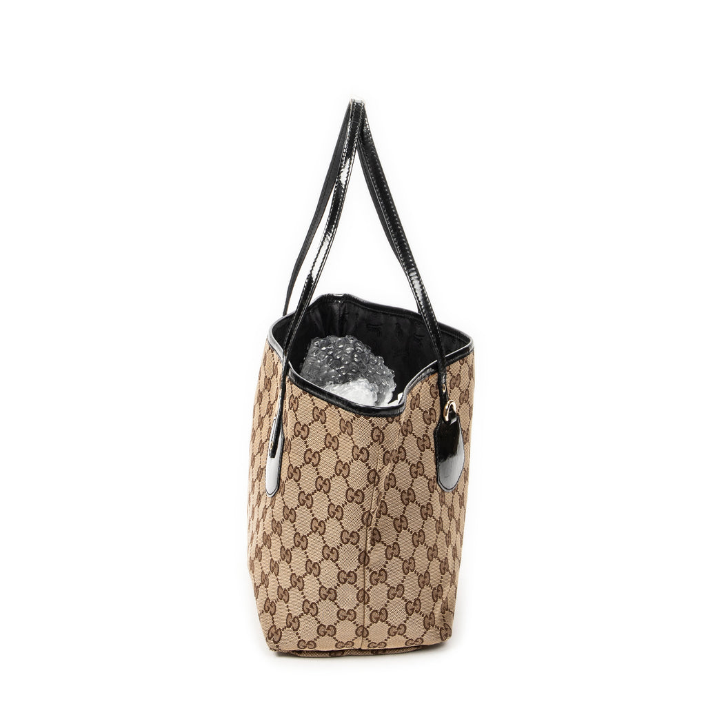 Shoulder Bag Jolie Tote Black Monogrammed Canvas