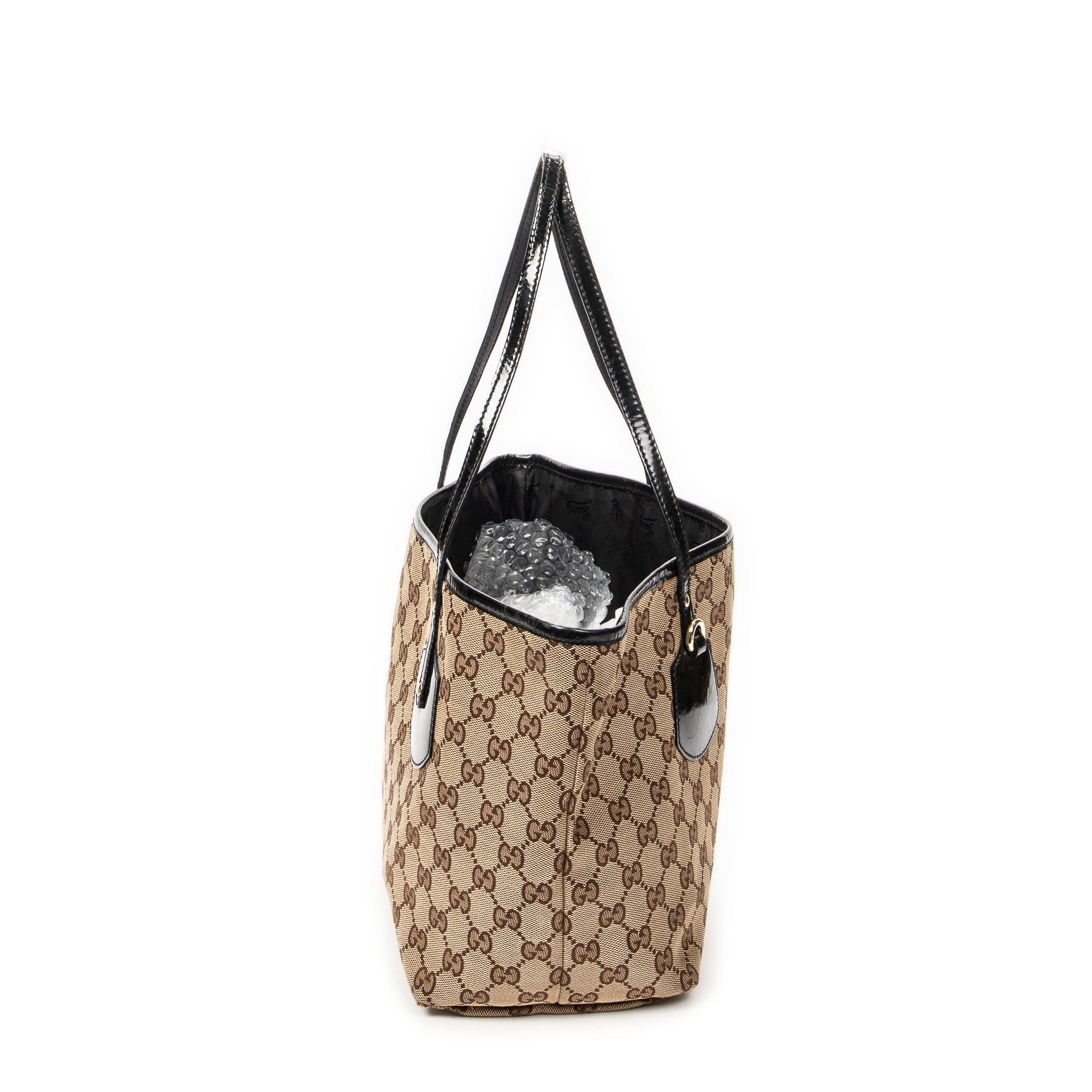 Shoulder Bag Jolie Tote Black Monogrammed Canvas