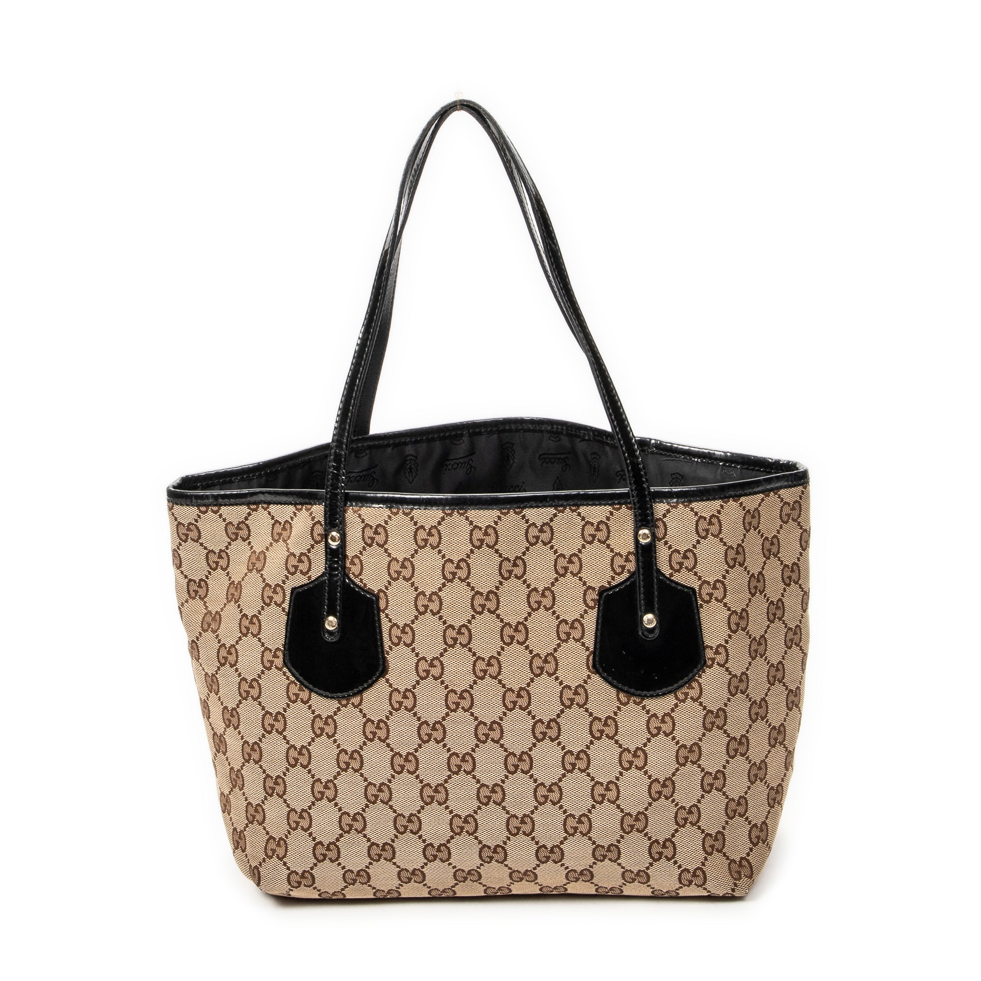 Shoulder Bag Jolie Tote Black Monogrammed Canvas