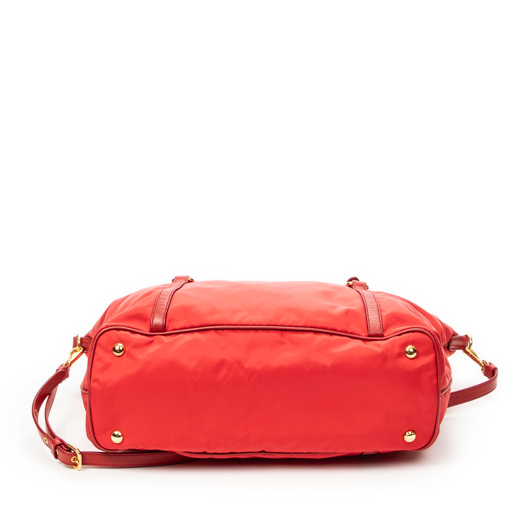 Prada - Sac Fourre-tout Zippé Convertible - Rouge