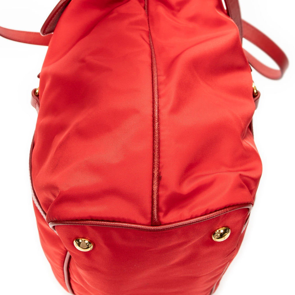 Prada - Sac Fourre-tout Zippé Convertible - Rouge