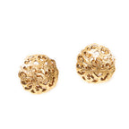 Earrings CC Round Clip On Earrings Gold Gold Plated