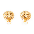 Earrings CC Round Clip On Earrings Gold Gold Plated