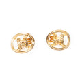 Earrings CC Oval Clip On Earrings Gold Gold Plated