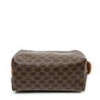 Pouch Mini Frame Cosmetic Pouch Brown Macadam Coated Canvas