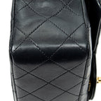 Bolso de Hombro Clásico Double Flap 23 Piel de Cordero Acolchada Negra