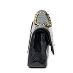 Bolso de Hombro Clásico Doble Solapa 26 Piel de Cordero Acolchada Negra