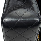 Bolso de Hombro Clásico Doble Solapa 26 Piel de Cordero Acolchada Negra