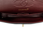 Bolso de Hombro Clásico Doble Solapa 26 Piel de Cordero Acolchada Negra