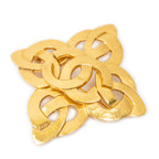 Brooch CC Quatrefoil Knot Brooch Pin Gold Gold Plated