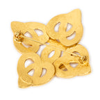 Brooch CC Quatrefoil Knot Brooch Pin Gold Gold Plated