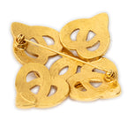 Brooch CC Quatrefoil Knot Brooch Pin Gold Gold Plated