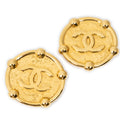 Earrings CC Round Clip On Earrings Gold Gold Plated