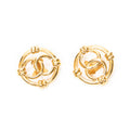 Earrings CC Round Clip On Earrings Gold Gold Plated